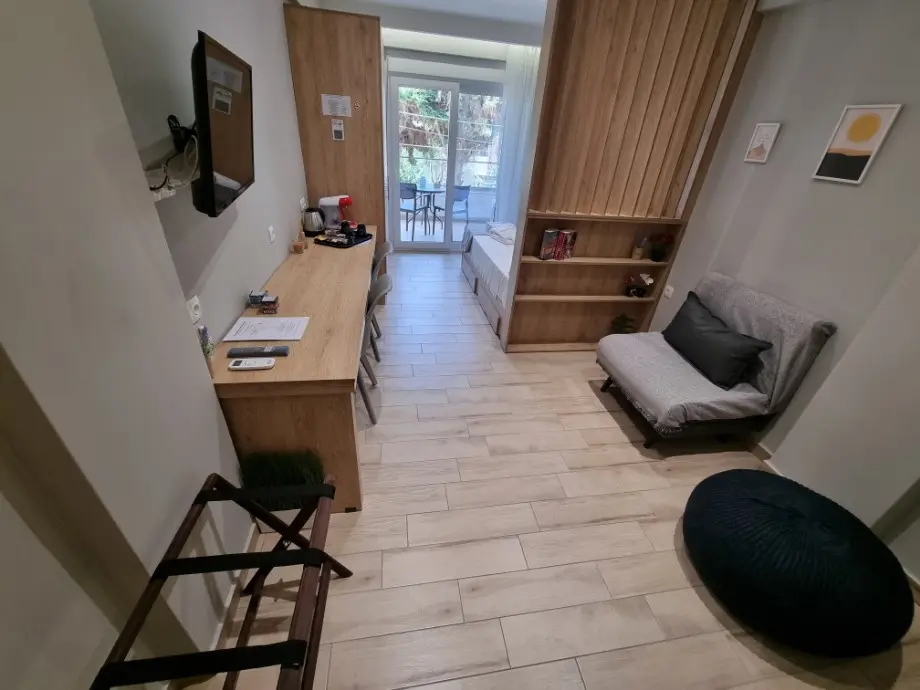 Photo of a furnished room at Xanthi apartments